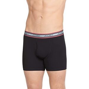 JOCKEY Intimates Black Stripe-Trim Trunk Underwear S